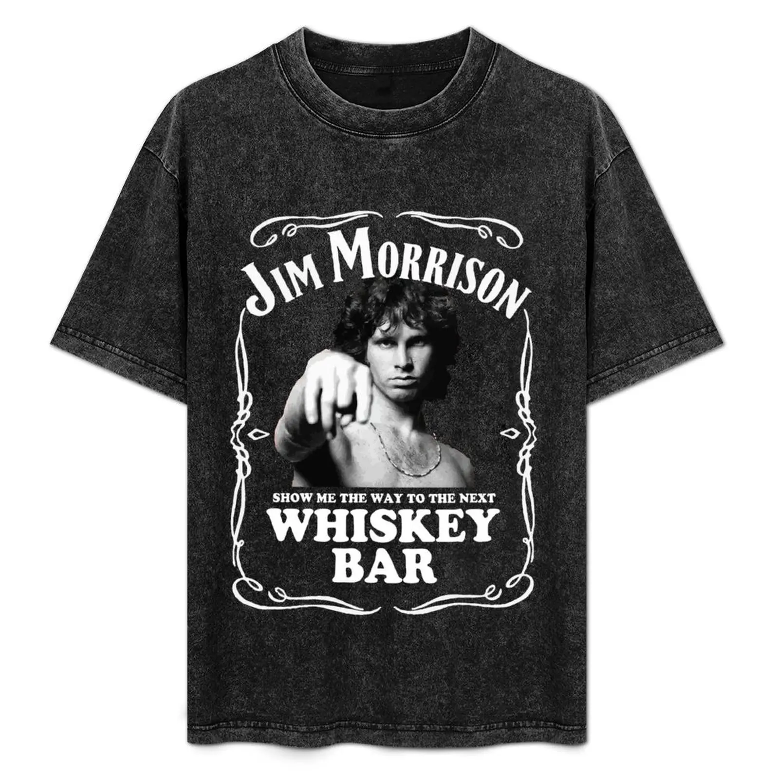 

Jim Morrison Show Me The Way to Next Whiskey Bar Doors Logo Womens Casual Slim Fit Basic Long Sleeve Fashion T-Shirt