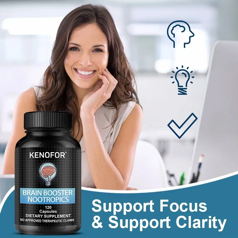 Brain Supplement - Helps Memory, Focus, Clarity & Energy - Brain Health with Vitamin A C Calcium