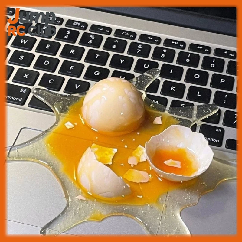 Broken Egg Phone Holder Prank Toy Cracked Egg Smash Joke Gag Gift Box Funny Novelty Desk Stand for Friends Party Play