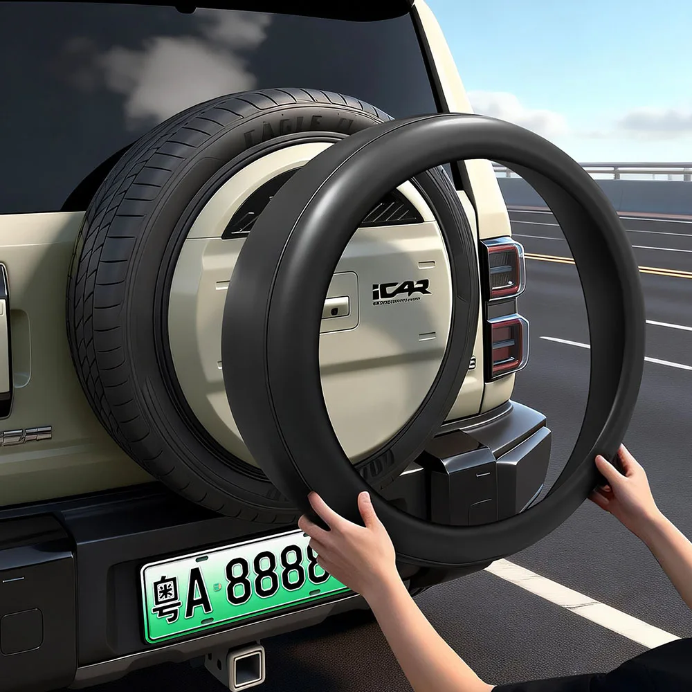 

Чехол для запасного колеса Chery iCAR V27 2026, утолщенный, солнцезащитный и водонепроницаемый, для защиты шин, аксессуар для модификации автомобиля