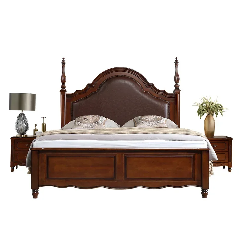 American solid wood bed 2 meters 1.8 meters double bed