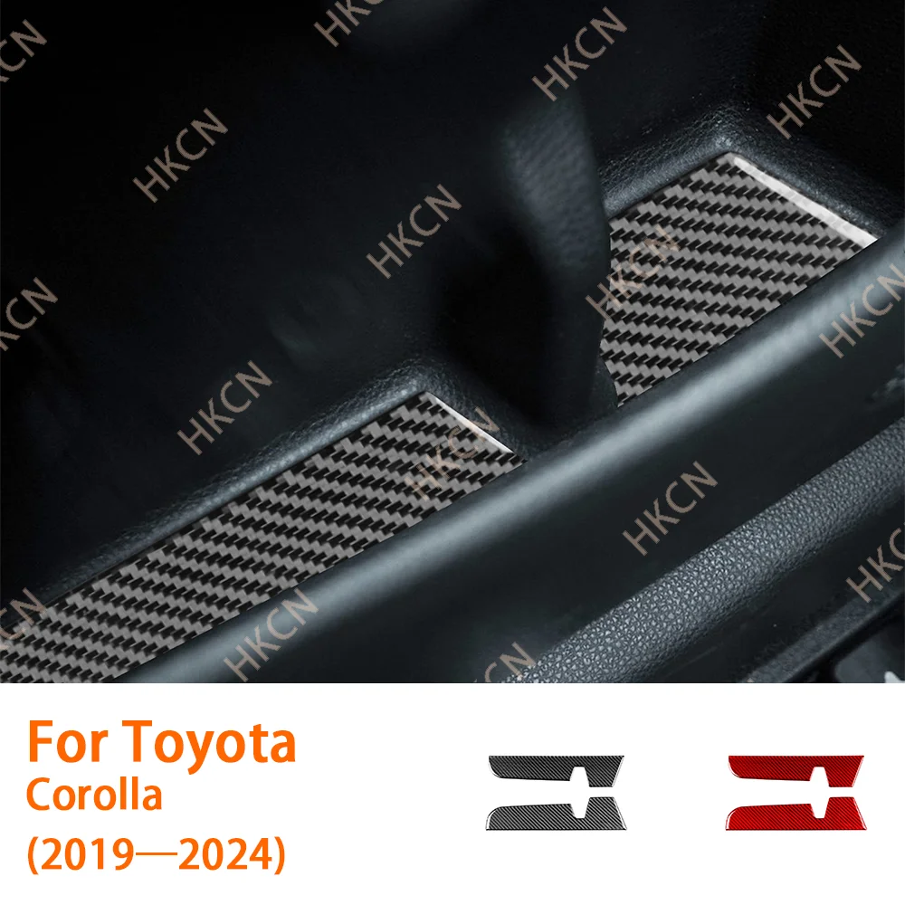

Carbon Fiber Front Door Groove Pad Decals Car Interior Accessories Cover Trim Sticker Modification For Toyota Corolla 2019—2024