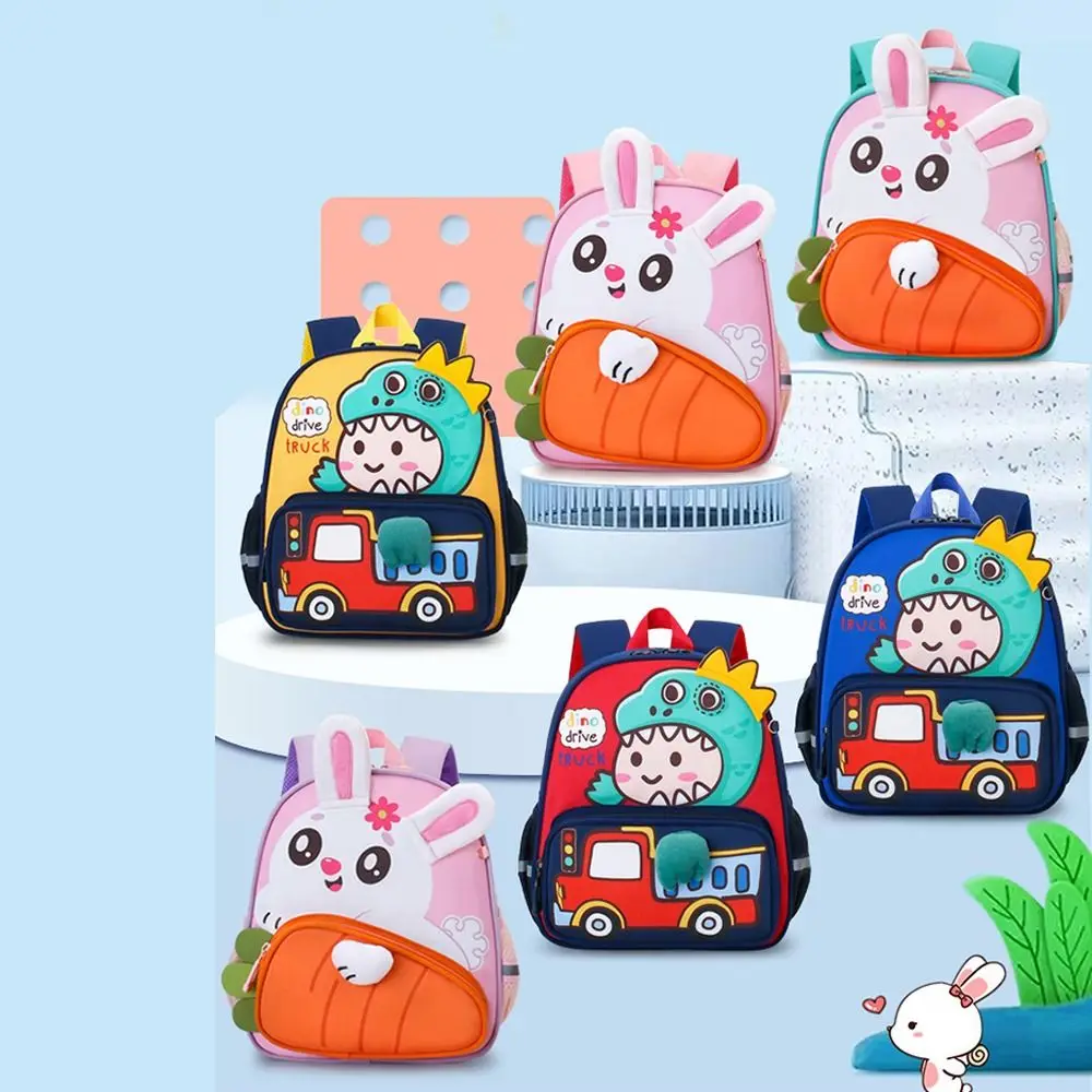 

High Quality Cute Cartoon Backpack Large Capacity Portable Students Bag Convenient Rabbit Dinosaur Schoolbag for Kindergarten