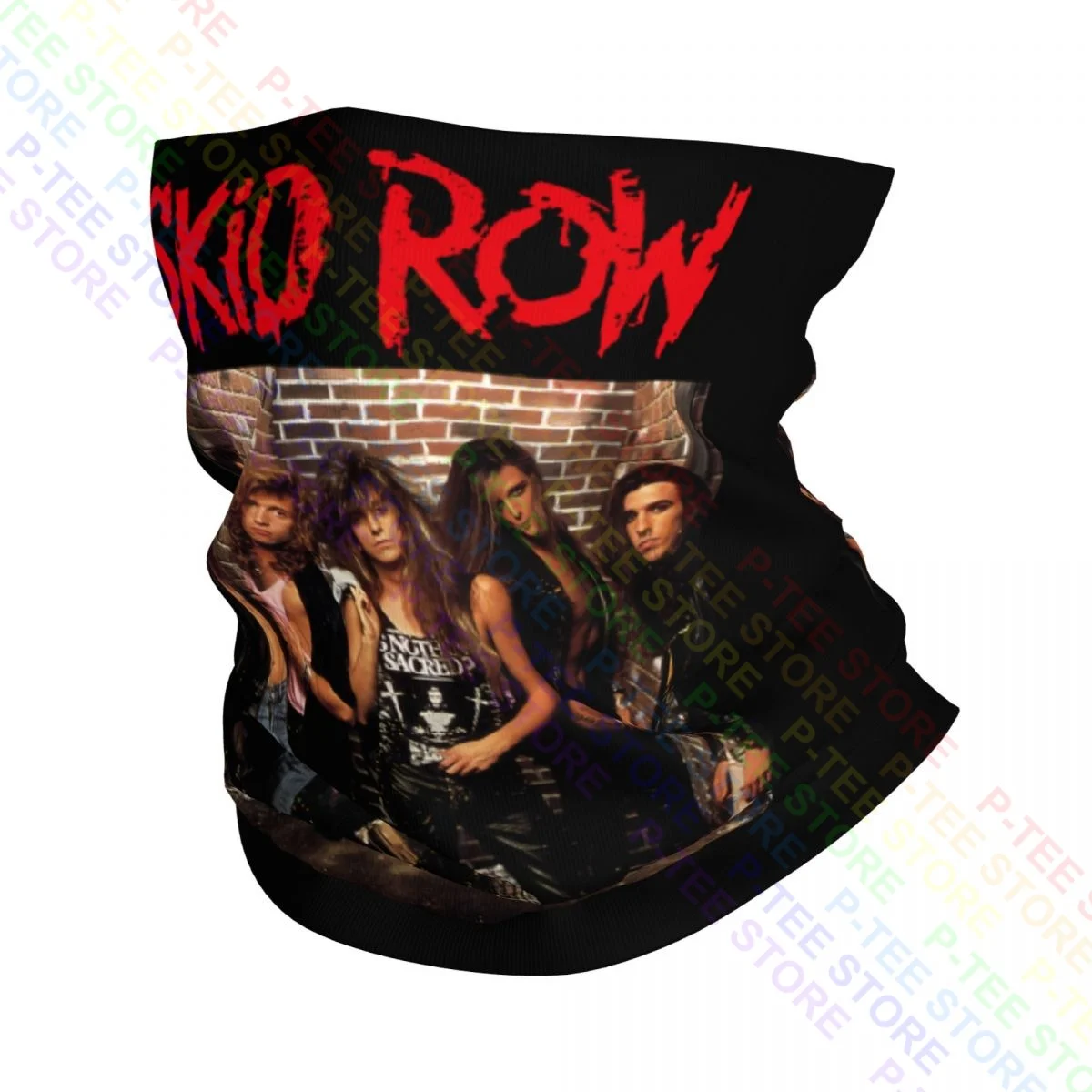 Skid Row Heavy Metal Pop Rock Band cuello polaina bufanda máscara facial verano media máscara cara envoltura para la cabeza