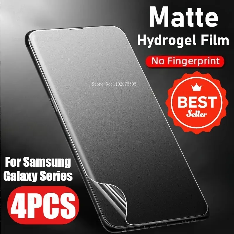 

4 шт. матовая мягкая гидрогелевая пленка для Samsung Galaxy S24 Ultra S25 Ultra S23FE S20 Ultra Screen Protector S21FE S20 Plus S9 S10 Plus