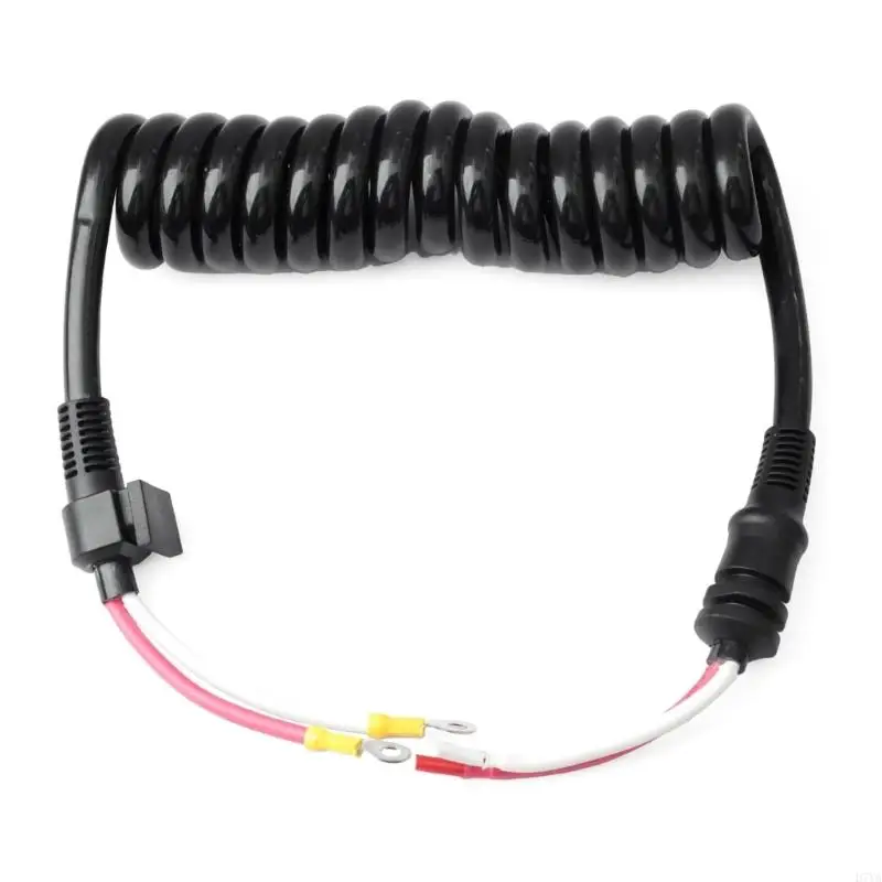 Marine Power Extension Cable for MotorGuide Xi3 Xi5, Coiled Trolling Motor Replaces 8M0029237 8M0139002, Black Wiring D7YA