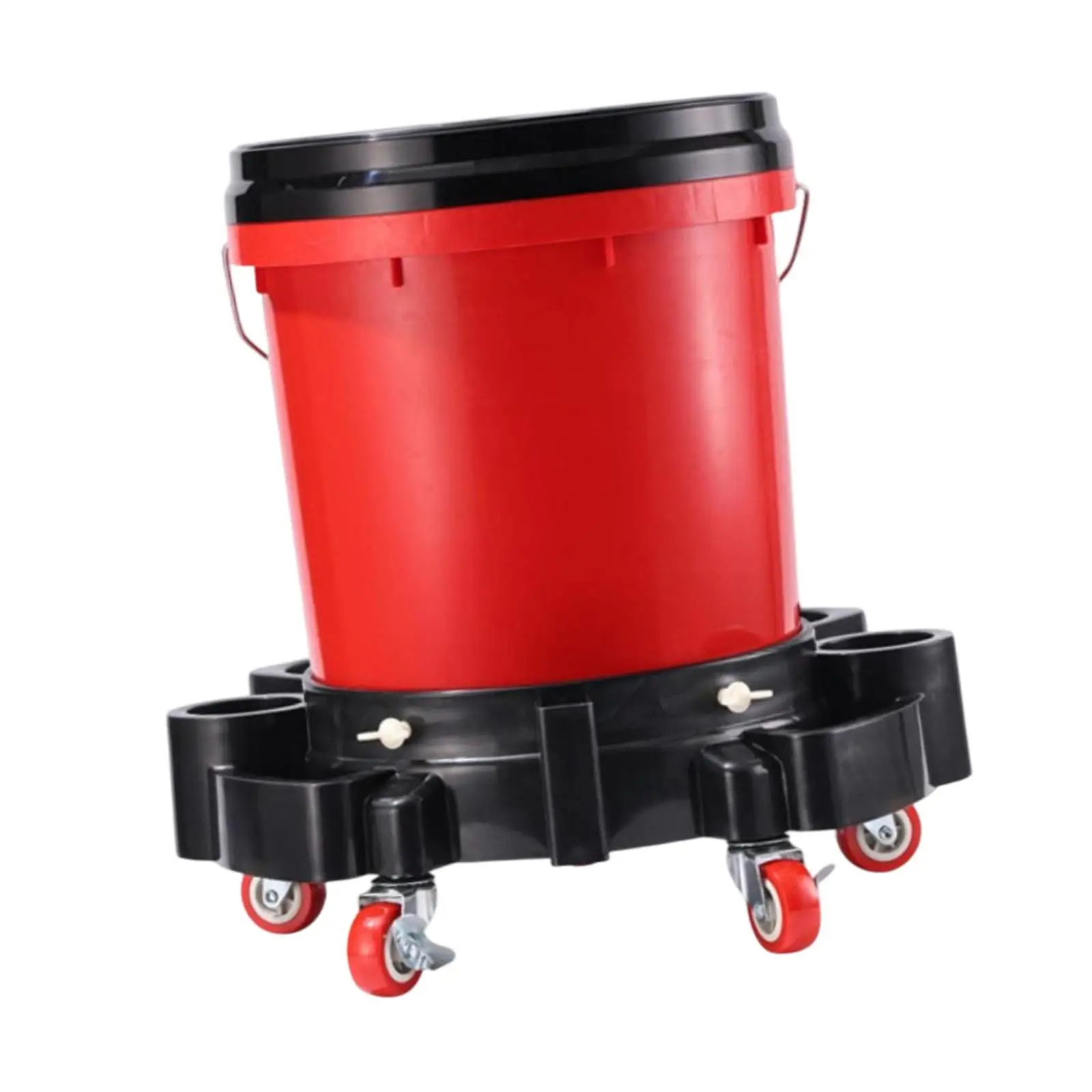 Multifunctional Car Wash Storage Container with Swivel Wheel Base for Car Care Supplies and Detailing Tools