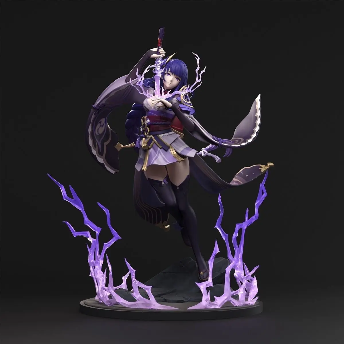 Genshin Impact Inazuma Raiden Shogun Thunder Silence Kamizato Ayaka Figurine Raiden Game Anime Model Decoration Gift Merchandise