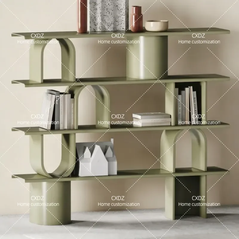 Nordic Solid Wood Bookshelf Floor to Ceiling Storage Cabinet Living Room Partition Wall Mounted Bookcase for Home and Student