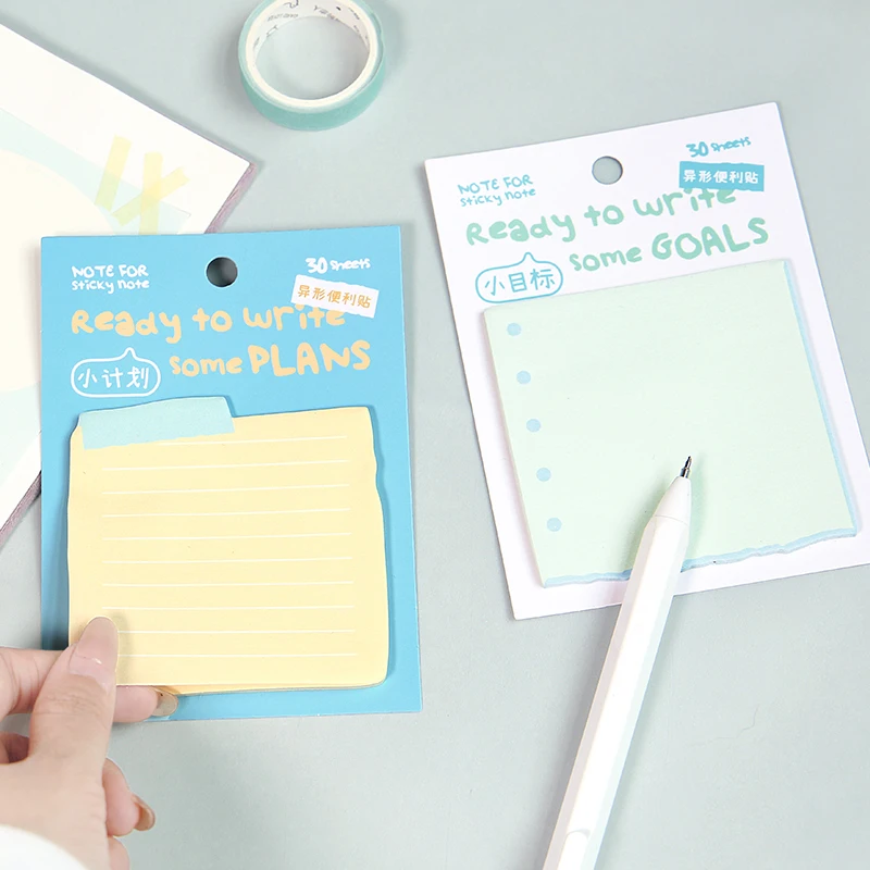 30Pcs Cute Korean Sticky Notes Daily Planner To Do List Memo Pad Office Message Notes Paper Notepad Kawaii Stationery