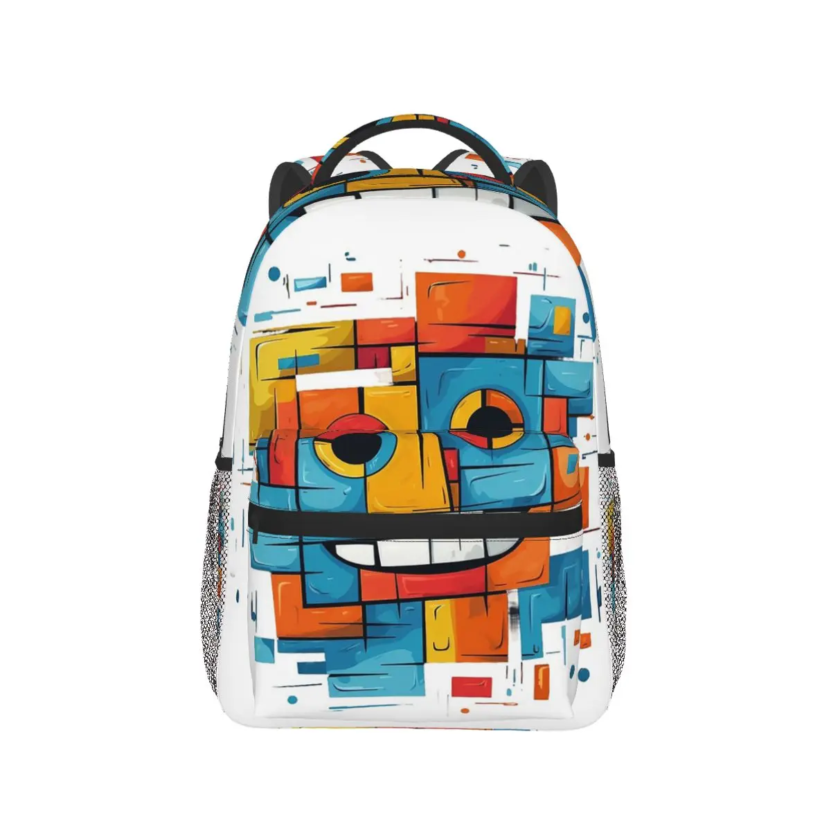 

Cubist Fusion Exploring Urban Emotions Through Colorful Cubes Backpack Daypack Large Capacity BookBag School Bag Shoulder Bags