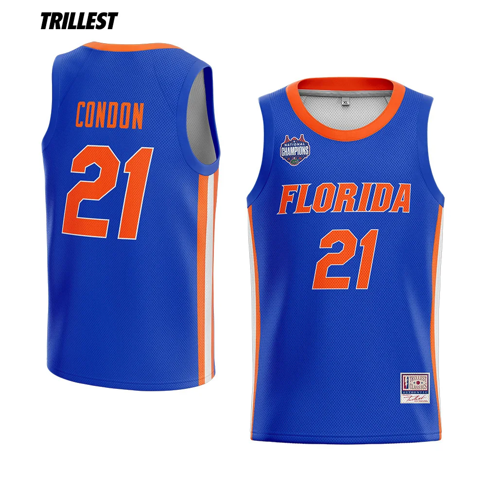 Trillest 2025 National Champions Walter Clayton Jr. Alex Condon Will Richard Royal Florida Men's Basketball Jerseys Customized