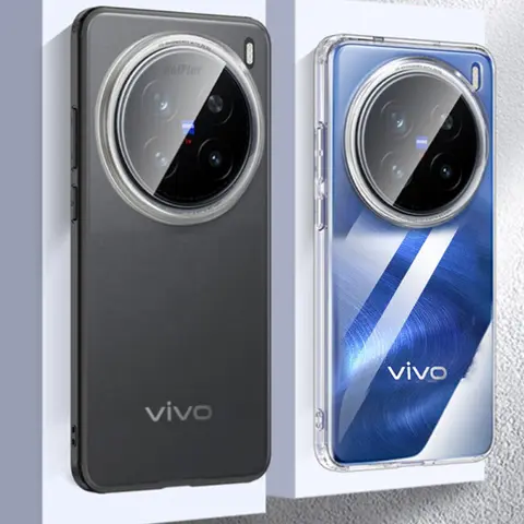 Clear Hard Case for Vivo X200 Pro / X200 / X200PRO MINI Back Cover Soft Silicone Frame Anti-Knock Matte Transparent Casing Coque