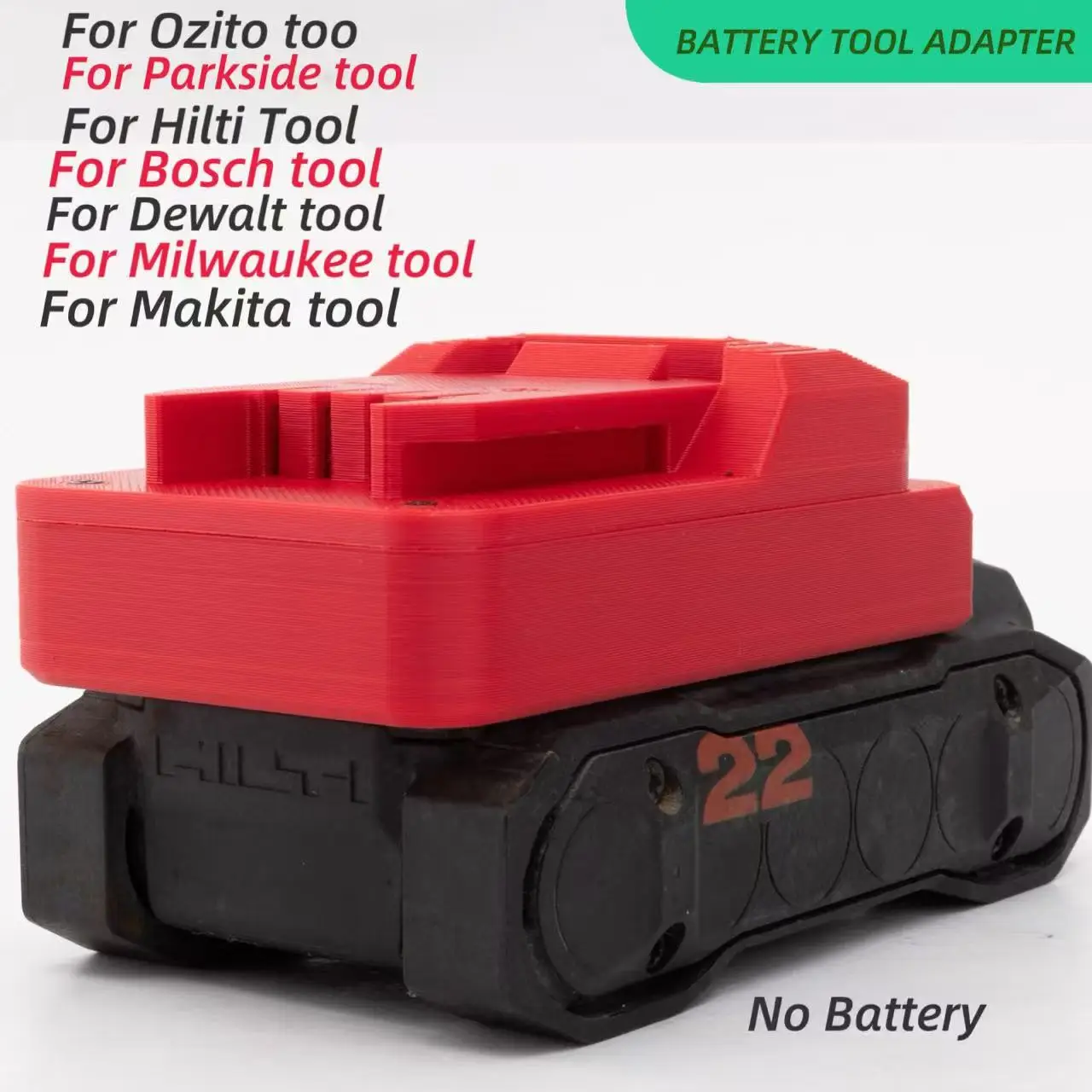 Adapter for Hilti 22V Nuron Batteries to for Makita 18V for Parkside for Hilti 22V Multi-tool Drill Bit Series Converter Tool