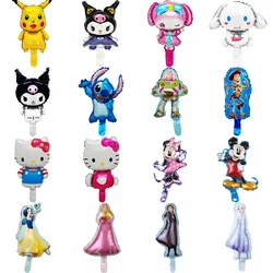 10pcs Mini Cartoon Kawaii Sanrio KT Disney Princess Aluminum Film Balloon Kids Birthday Party Decoration Balloon Baby Shower