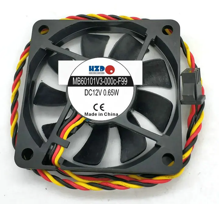 HZDO 6010 12V 0.65W MB60101V3-000c-F99 cooling fan 60*60*10mm Laptop heat skin