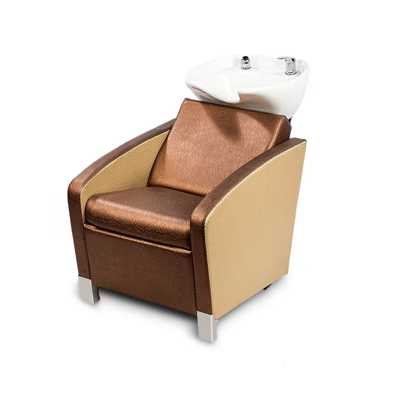 

Shampoo bed Beauty salon Hair salon Semi-reclining massage dual-purpose shampoo bed with ceramic basin