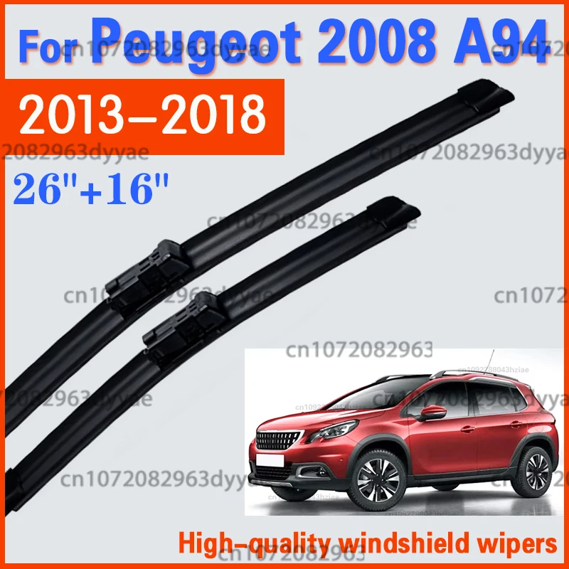 Wiper LHD Front Wiper Blades For Peugeot 2008 A94 2013 - 2018 2016 2017 Windshield Windscreen Window Brushes 26