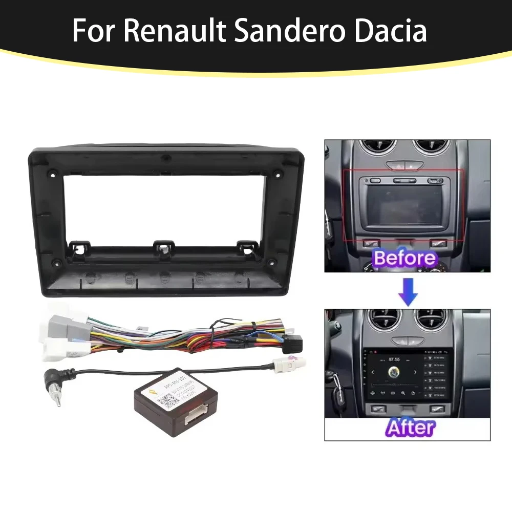 

Рамка автомобильного радио для Renault Sandero Dacia Duster Captur Lada Xray с кабельной панелью приборной панели