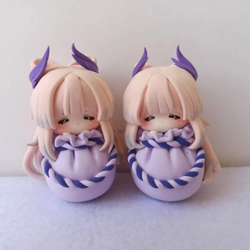 Game Impact Keadehara Kazuha Steamed Stuffed Bun Shape 7cm Anime Figure Kawaii Toy Q Figural Clay Making Model Gift Keychains