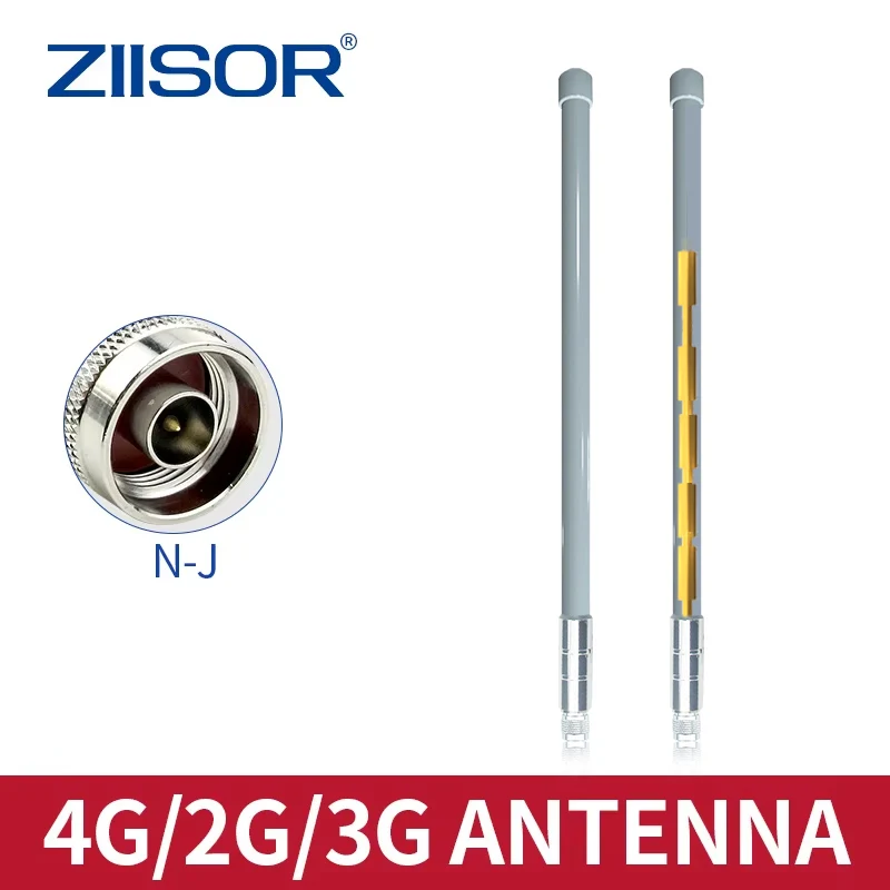 

Антенна ZIISOR 4G LTE, антенны передачи N Male для антенны из стекловолокна 1700-2700 МГц для наружного применения TX4G-BLG-40