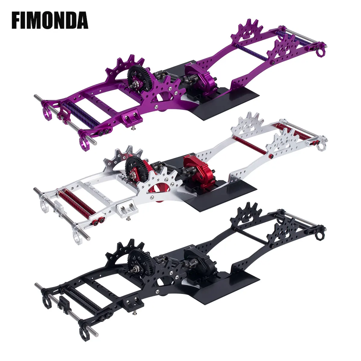 

Aluminum Alloy LCG Chassis Kit Frame With Double Servo Support for 1/10 RC Rigs Crawler Capra SCX10 II LCG DIY Lifting Crane Arm