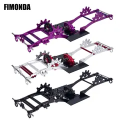 Rama podwozia ze stopu aluminium LCG z podwójnym podparciem serwo dla 1/10 RC Rigs Crawler Capra SCX10 II LCG DIY ramię dźwig