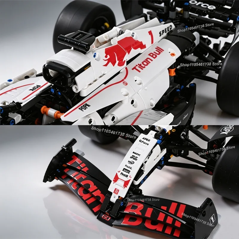 MOC MK6025 Technical Classic Performance 1900+Pcs RB21 White Sports Car Building Blocks MOC DIY Assembly Model Set Boys Toy Gift
