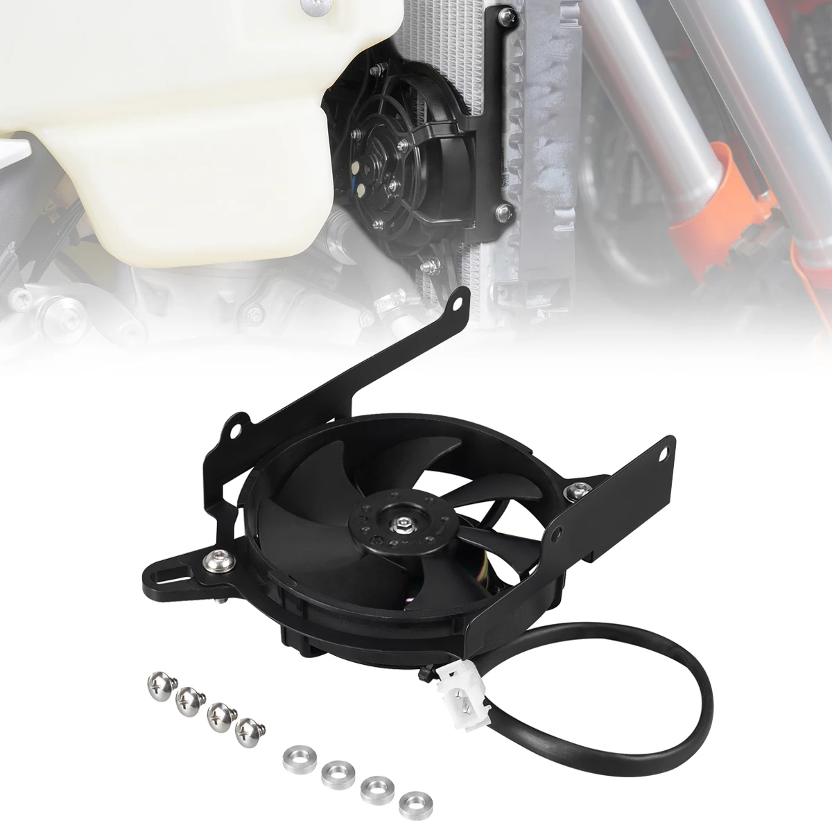 For 2025 2024 KTM EXC 300 Radiator Cooling Fan Mount Bracket Kit XW-F XCF-W 500 EXC-F 450 SX-F 350 XC-F XC-W 250 XC 150 SX 125
