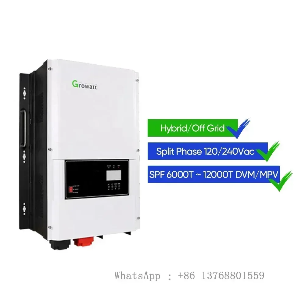 Growatt Split Phase Solar Inverter Off Grid 6kw 8kw 10kw 12kw SPF 48VDC Inverter 12kw Hybrid Inverter Price