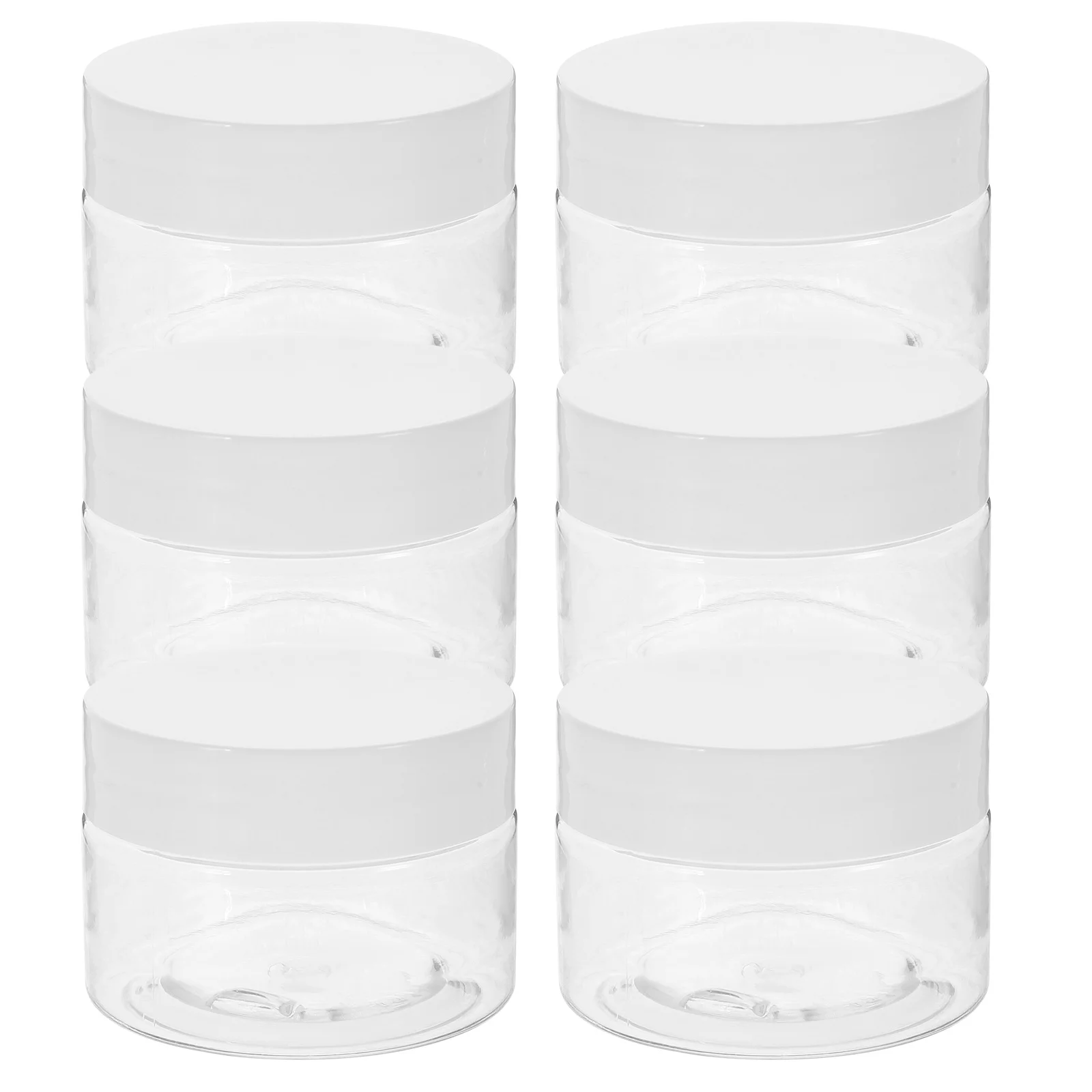 

6 Pcs Jars Refillable Cream Little Container for Travel Small Storage The Pet with Lids Containers