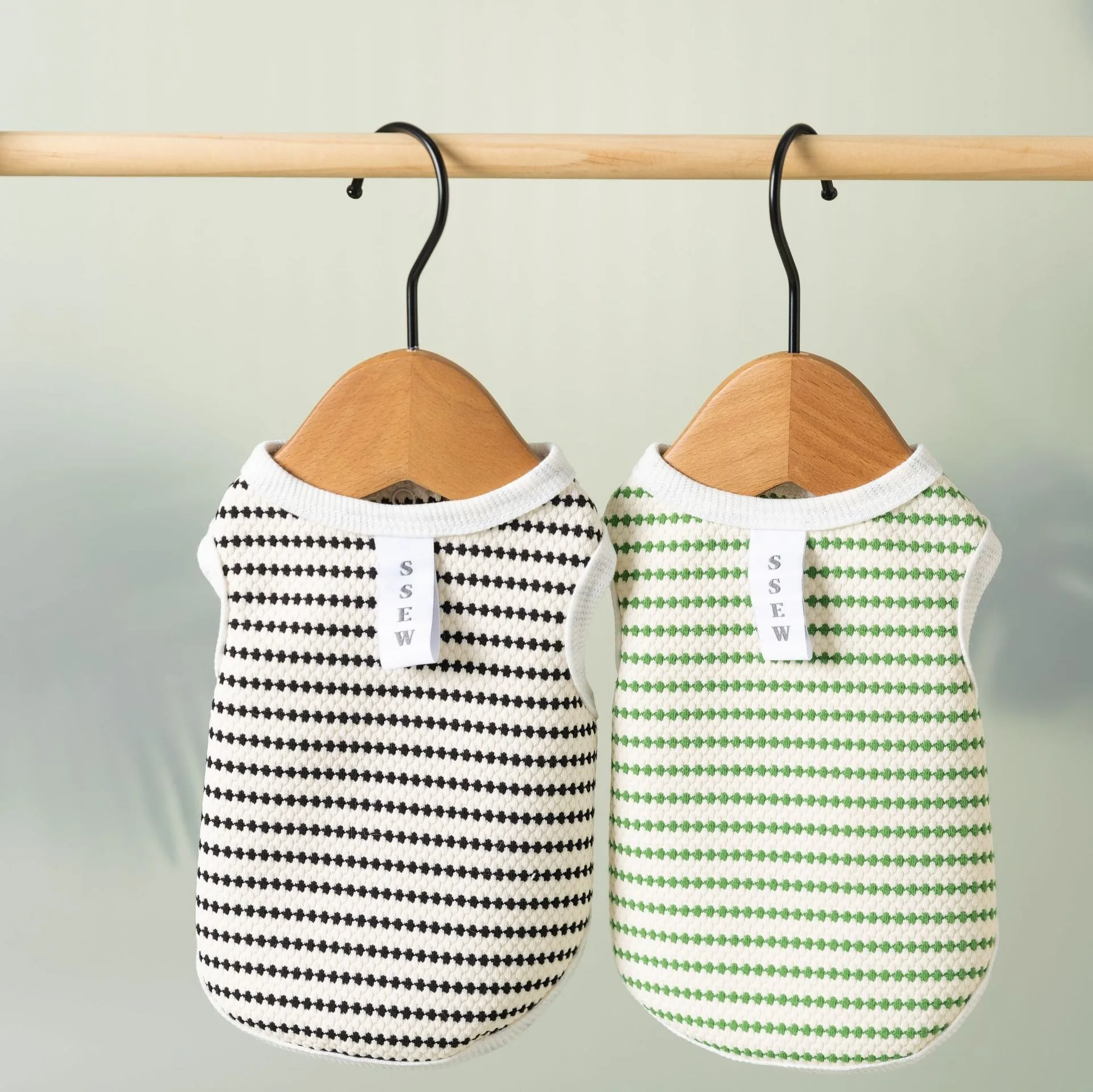 

Black Striped Dog Clothes Summer Waffle Vest Small and Medium Dog Thin T-Shirt Pet Sleeveless Clothes Teddy Casual Pullover