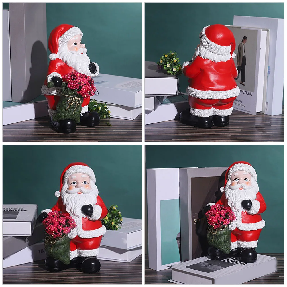

Christmas Tabletop Decor Santa Claus Ornament Vase Ornaments Mini Novelty Holiday Decorations
