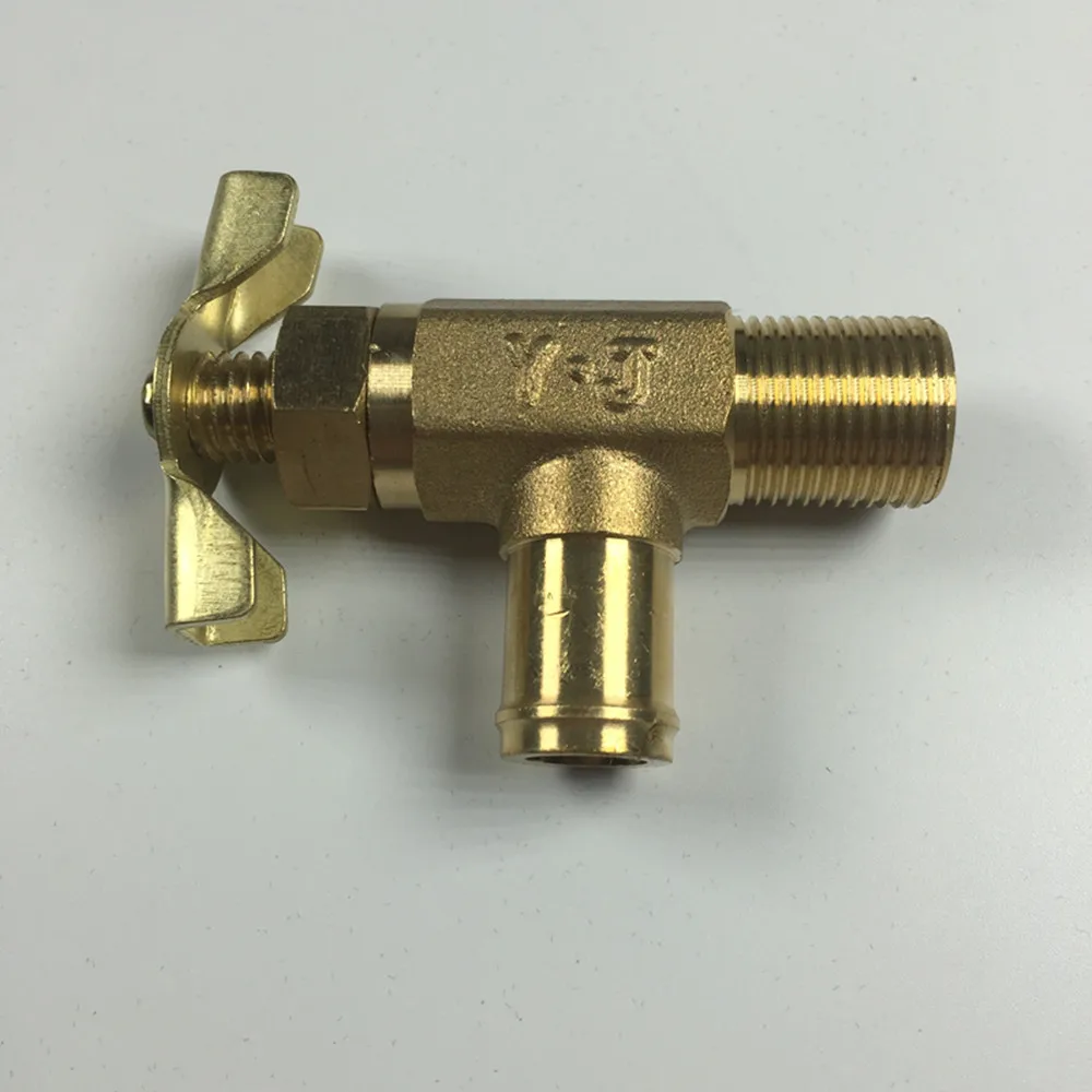 Excavator Air Condition Warm Water Valve 16mm Thread For Modern Hitachi Komatsu