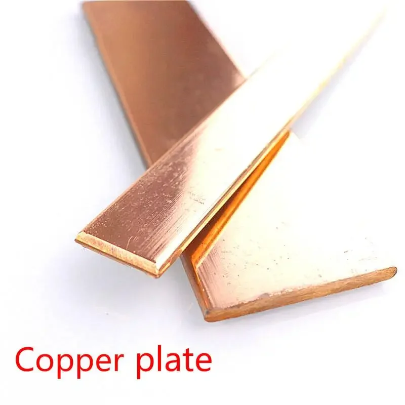 1pcs copper strip Pure Copper Copper Strip Red Copper Pad Copper Foil Copper Plate Bar DIY CNC Material  Length 100-500mm