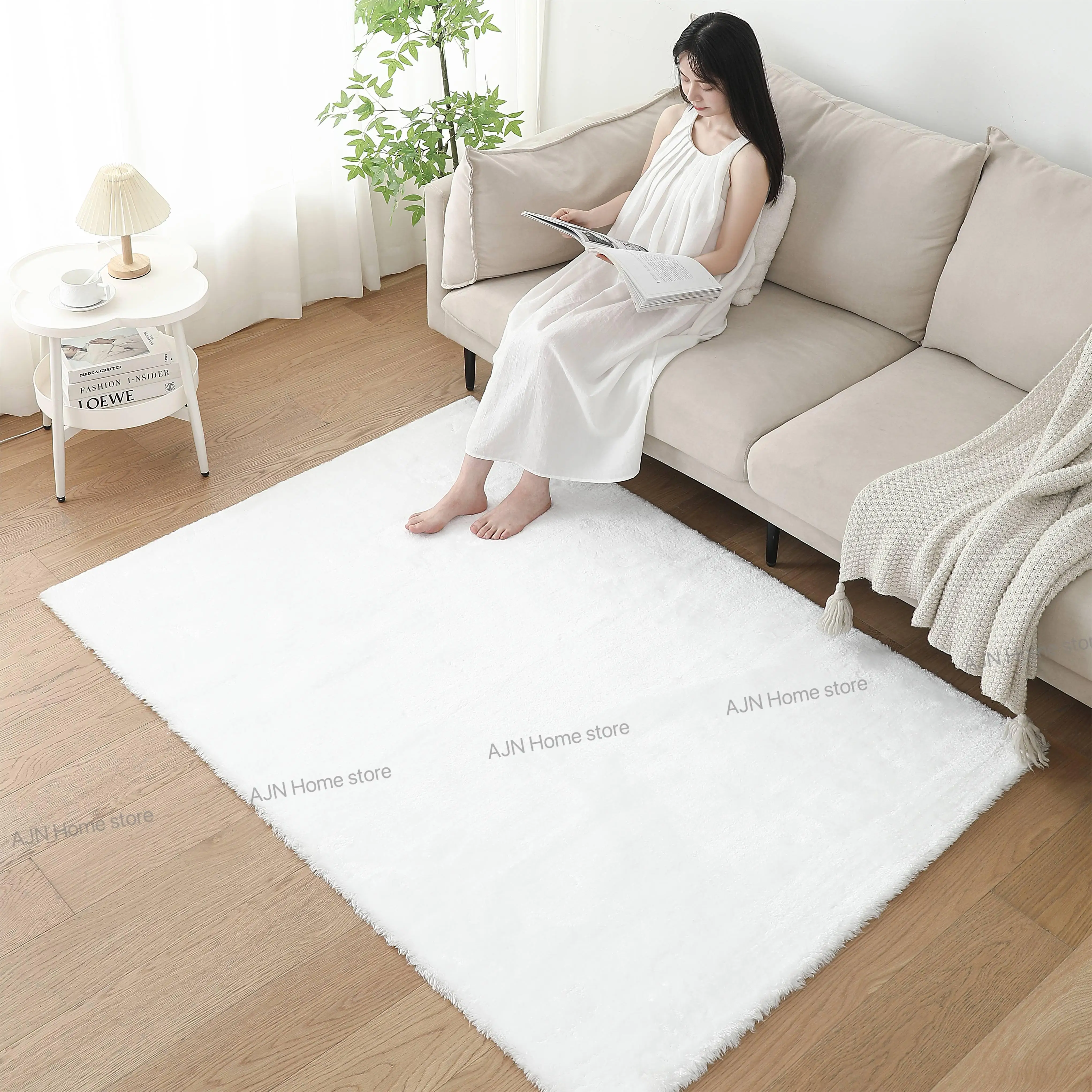 

80X150CM Home living room sheepskin carpet soft machine washable imitation lamb wool square blanket