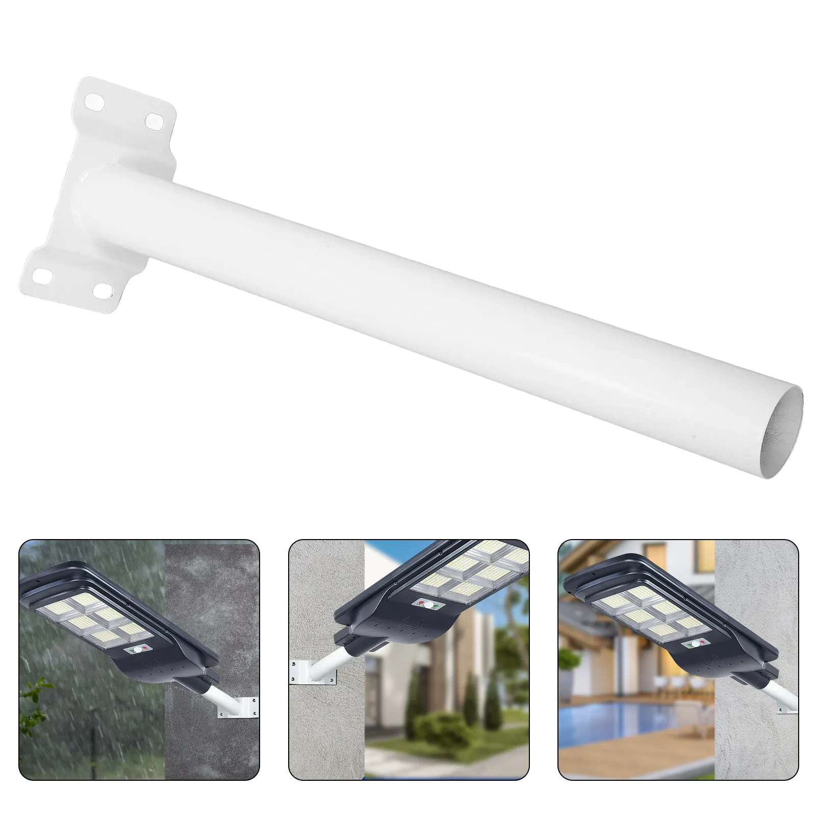 Versatile Solar Light Mounting Bracket Steel Material Integrated for Easy Installation Walls Pipes Solar Street