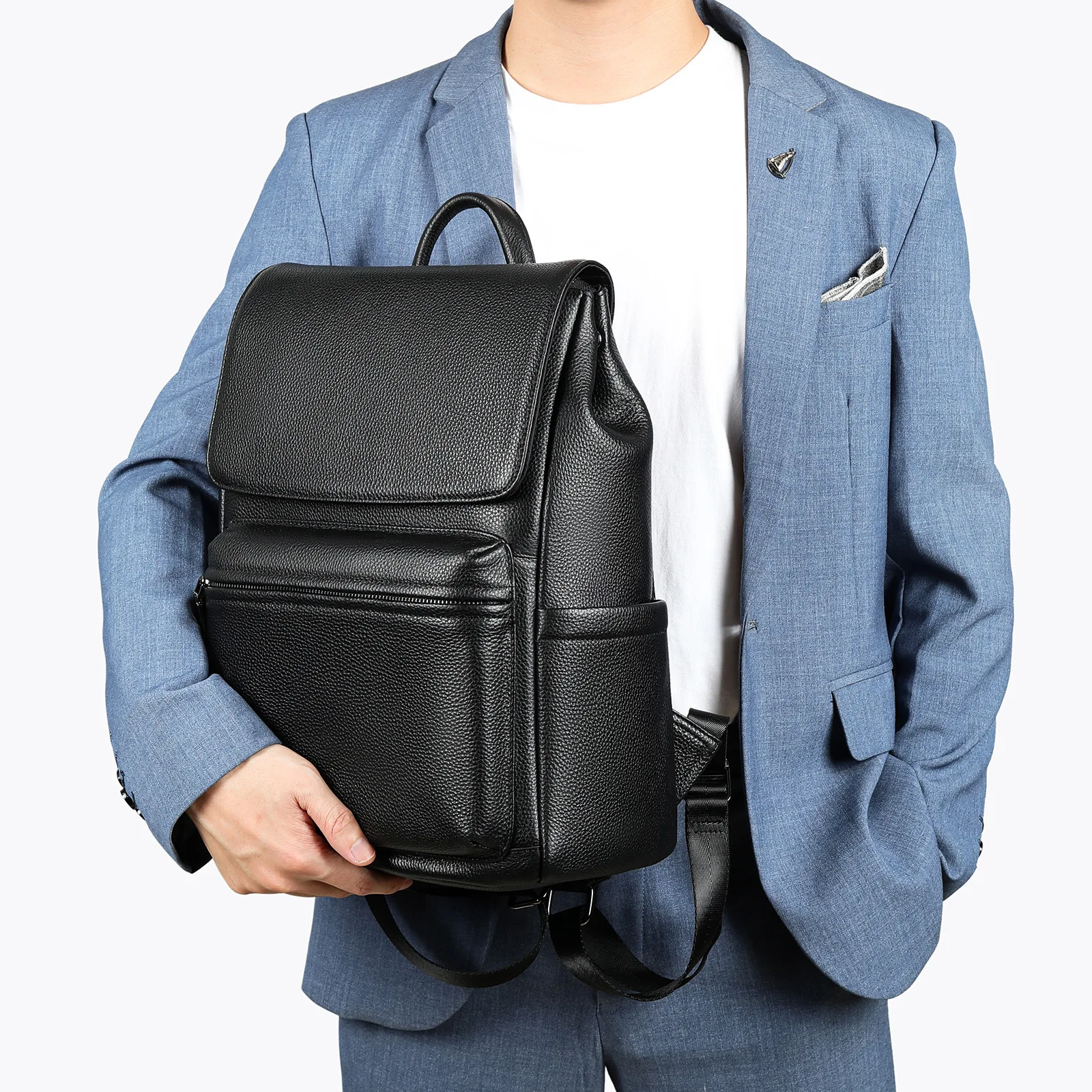 أزياء المرأة جلد البقر الحقيقي محمول على ظهره الشباب الطلاب حقائب الظهر للمراهقات المدرسية حقيبة كتف عادية في الهواء الطلق