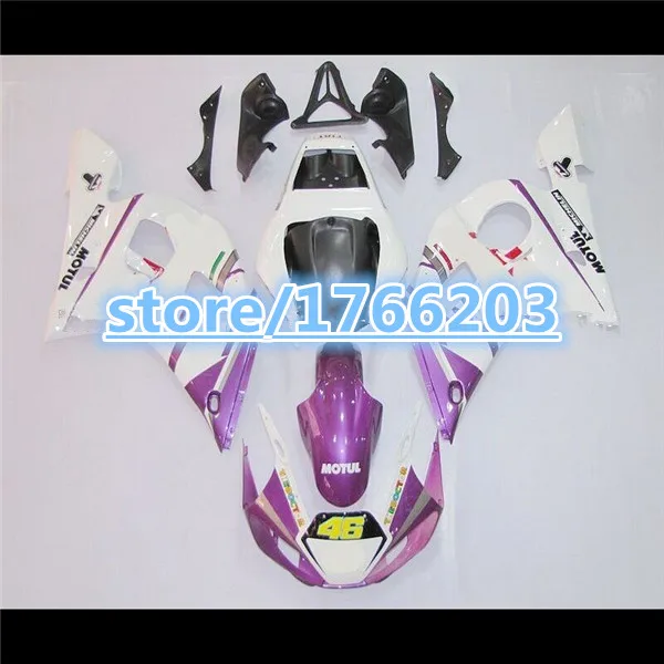 Fairing kit for  YZF-R6 98-02 purple white YZF R6 98 99 00 01 02 YZF 600 R6 1998 - 2002 fairing kits Ning