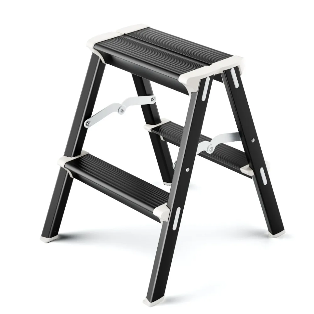 

Ladnamy Ladder 2-Stage Aluminium Folding Stepladder Stool Household Tool Portable Multifunctional Home Decoration