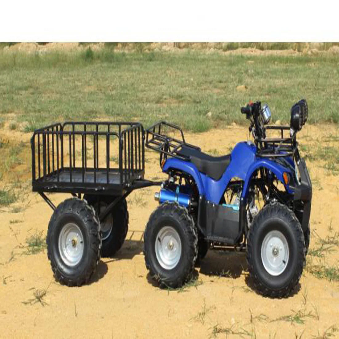 Modified Big/Little Bull ATV Tuo Dou made four-wheeled motorcycle rear trailer trailer cargo box cargo bucket.