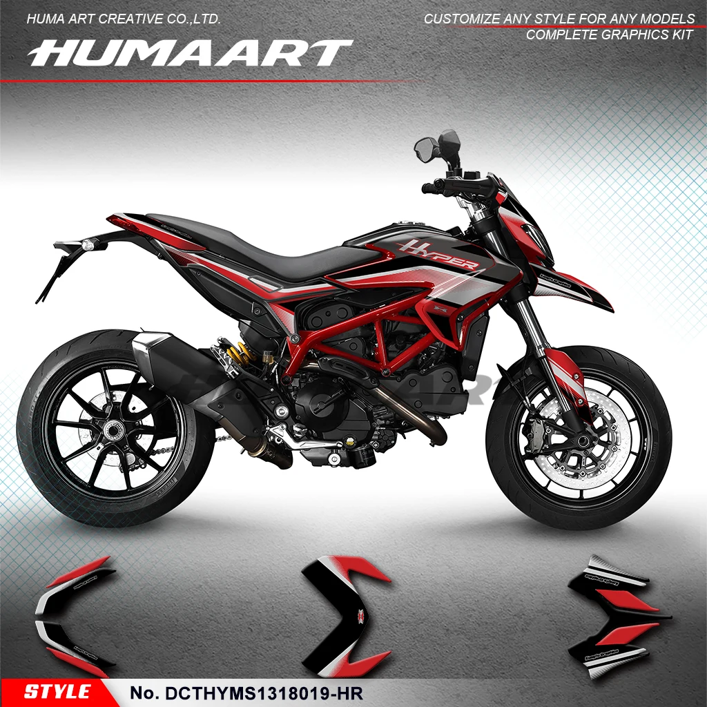 

HUMAART Motorcycle Graphics Wrapping for Ducati Hypermotard Hyperstrada 821 939 2013 2014 2015 16 17 18, DCTHYMS1318019-HR