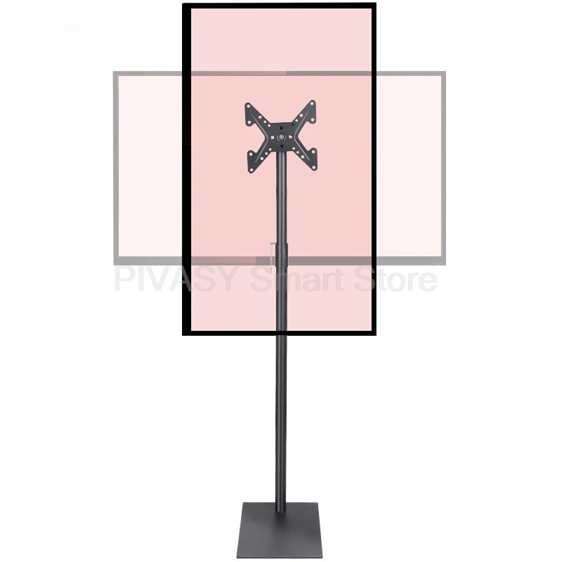 حامل أرضية تلفزيون قابل للدوران بدون قاعدة متنقلة لشاشات مقاس 32-65 بوصة 360 درجة °   حامل شاشة Tiktok المباشر بارتفاع قابل للتعديل