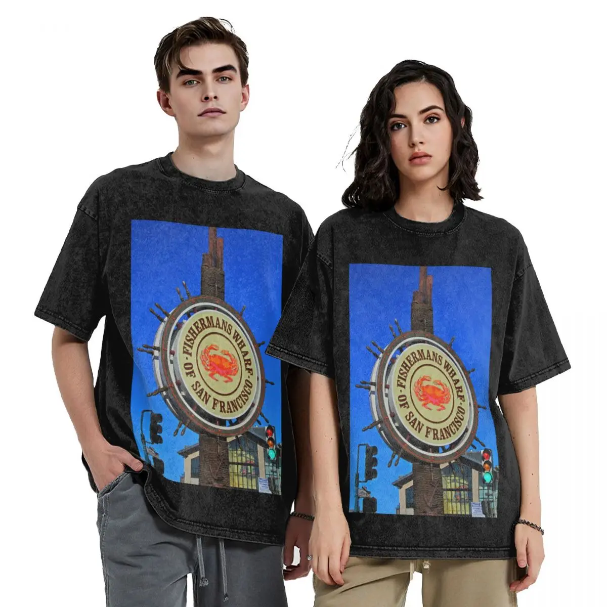 

Fisherman's Wharf San Francisco- vertical T-Shirt hippie clothes cheap stuff anime shirt mens designer t shirt