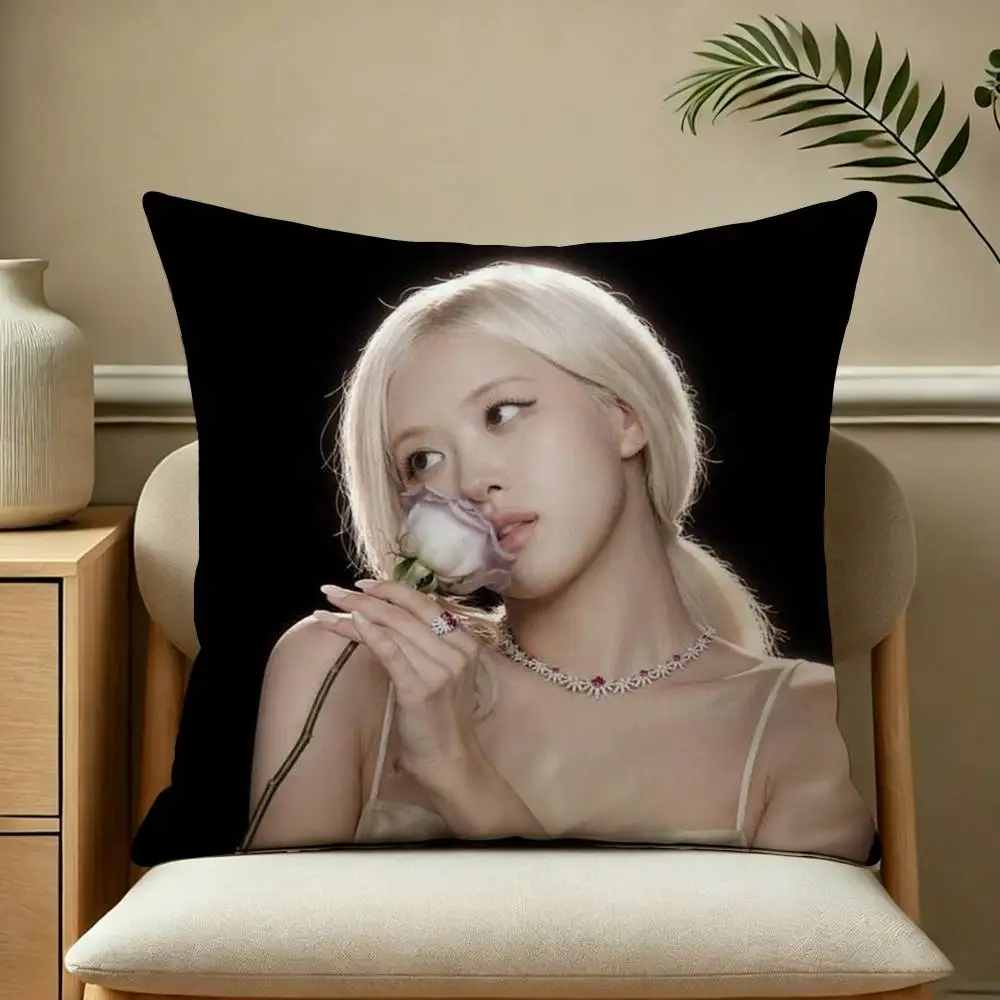 Hot Singer Park Chae Young Square Double-Sided printed Pillow Case Bedroom Bedside Pillow Sofa Cushion Cover