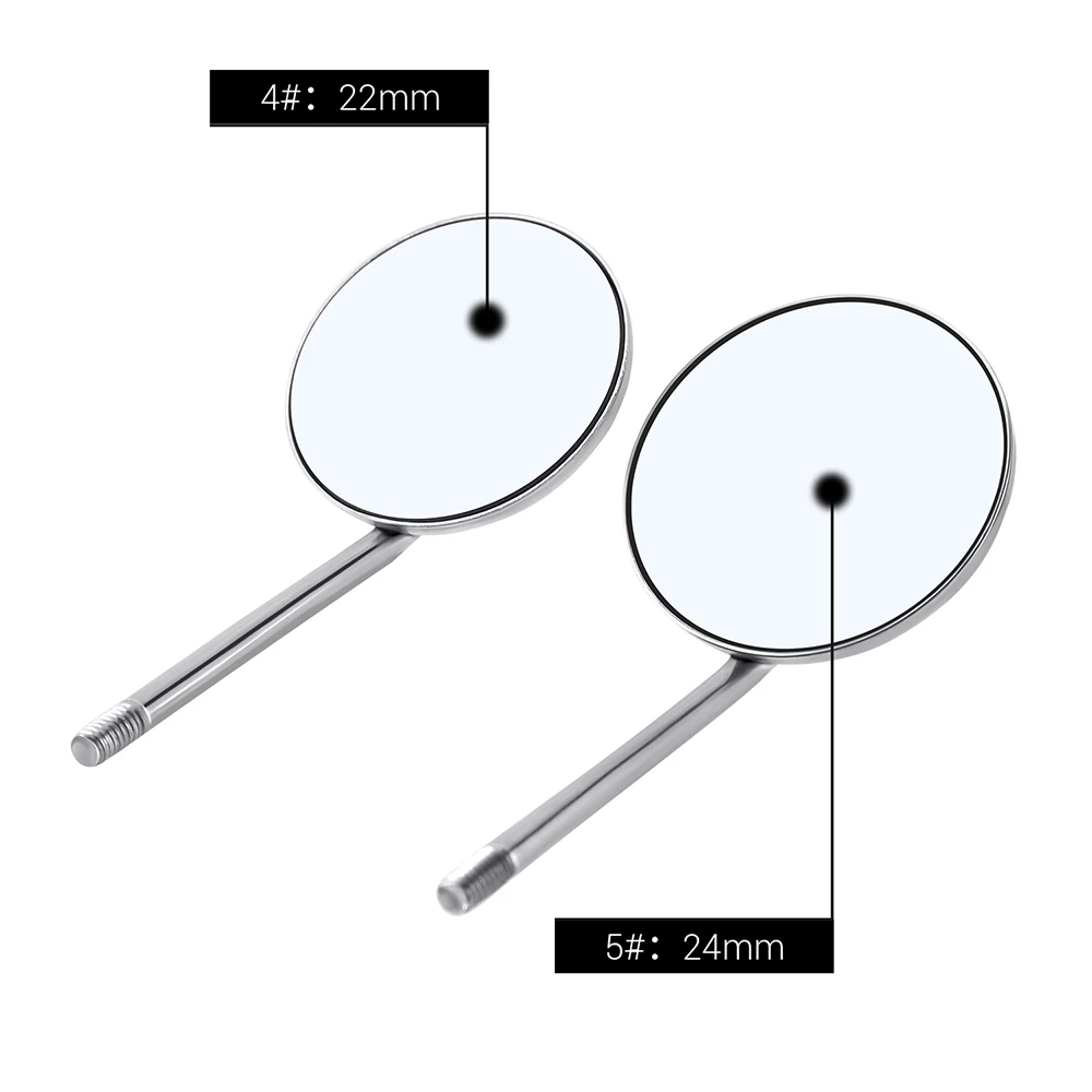 Dental Anti-fog-Mund Spiegel Oberfläche Prüfung Spiegel Metall Griff Reflektoren Autoklavierbar Replace12PCS Ultra-klare Spiegel AZDENT – Detail 7