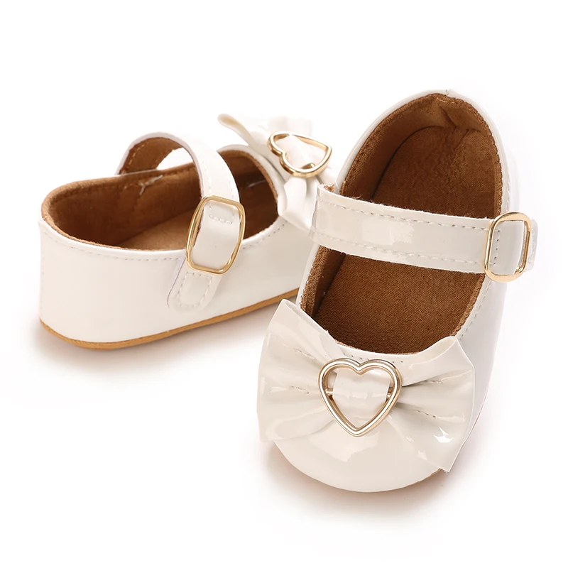 جديد حار مبيعات جديد طفل الفتيات أحذية Bowknot فستان الحفلات الأولى ووكر المضادة للانزلاق عدم الانزلاق المطاط وحيد الرضع فتاة سرير الأحذية