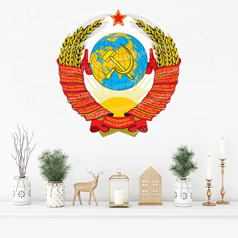 

Soviet Union Anniversary Wall Stickers 100 Years of Formation 30 Years Post-Soviet Era Decorative Living Room Sticker AA169