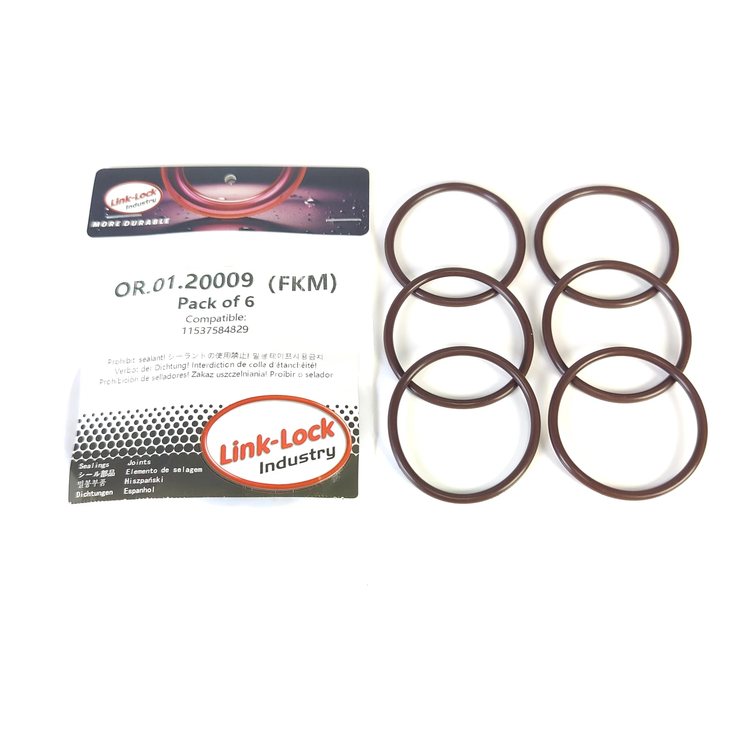 6PCS FKM Viton OR.01.20009 Engine coolant Pipe/Water Hose O-Ring 11537584829 for BMW N55