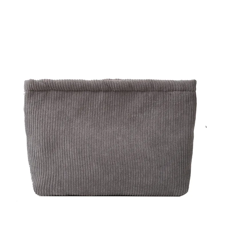 Corduroy Travel Cosmetic Bag Portable Makeup Storage Bag Purses Women Large Capacity Zipper Make Up Organizer Storage Clutch